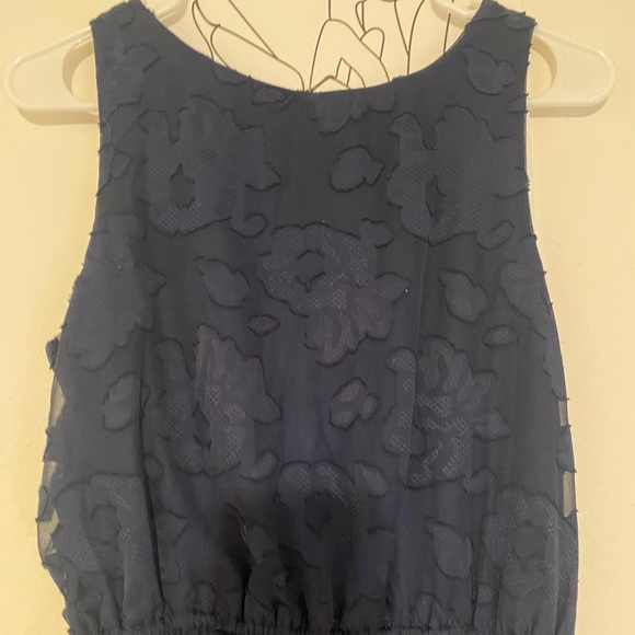 Navy Lace Floral Dress - Picture 4 of 6